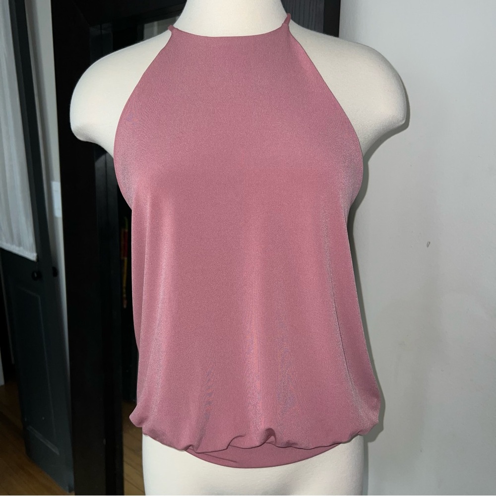 Express Pink Halter Top with Keyhole Back – Size Small